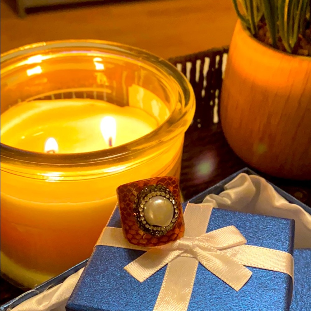 Pearl statement ring